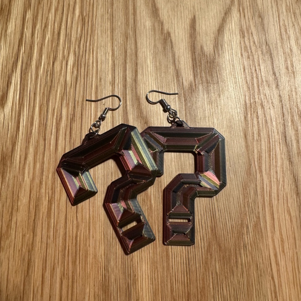Tipper Question Mark Earrings